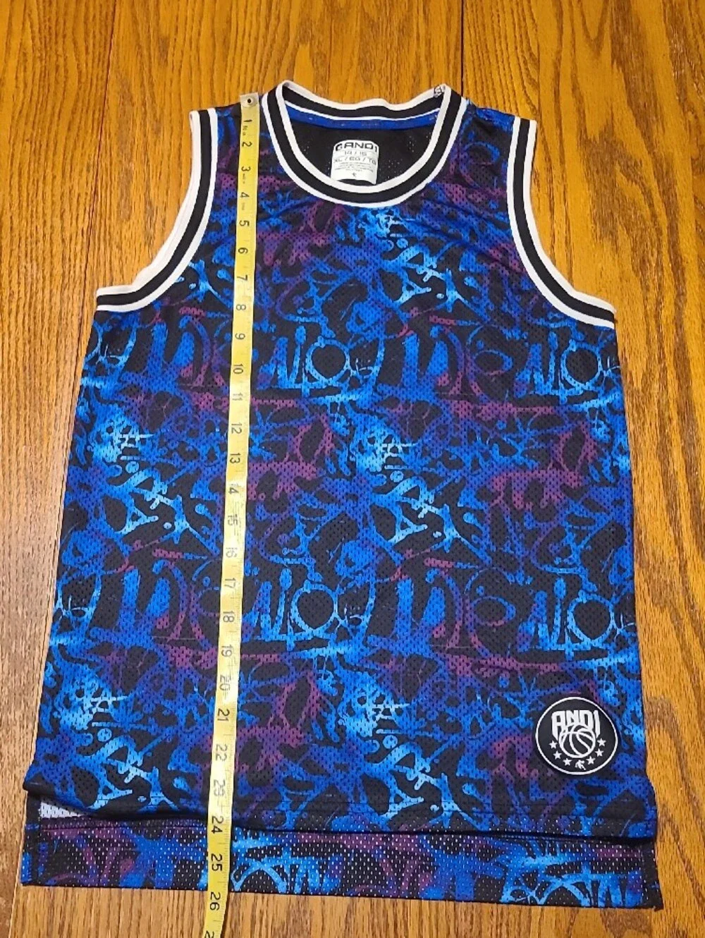 And1 Blue & Maroon Kids' Tank Top - Boy's XL